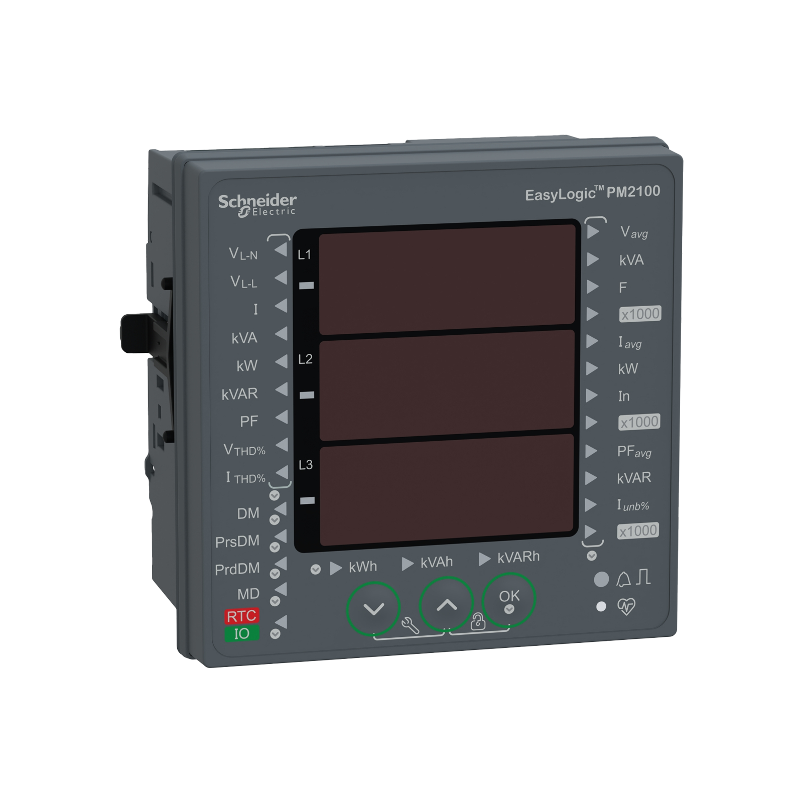 EasyLogic PM2110, Enerji Kalite Analizörü, Total Harmonik Ölçümü, LED Ekran, Class 1